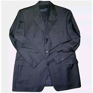 Canali Black Pinstripe Sport Coat Blazer